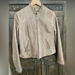 Faux Leather Jacket. Soft and buttery Vintage Taupe color. Women’s M